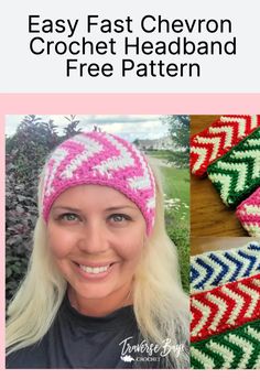crochet stripe headband free pattern