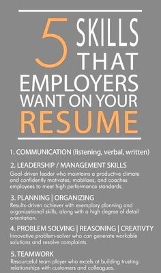 the five skills that employees want on their resume are important to them, and can be done