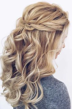 Wedding Hair Down, Formal Hairstyles, Prom Hairstyles, Hair Design For Wedding, Beautiful Wedding Hair, Elegant Wedding Hair, Wedding Hairstyles Half Up Half Down, Long Blonde, Wedding Hairstyles For Long Hair