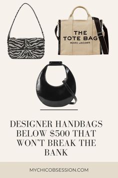 Unfortunately, many of us can’t afford to fill our closets with designer handbags. Don’t be mistaken: there are still many affordable designer handbag brands to help you live out your fashion fantasy. Allow us to show you affordable designer handbag brands below $500. From Marc Jacobs, Cult Gaia, Kate Spade, and more, here are the 12 best designer handbags that will not break the bank. Affordable Designer Bags, Affordable Designer Handbags, Handbag Brands, Designer Handbag Brands, Fashion Fantasy