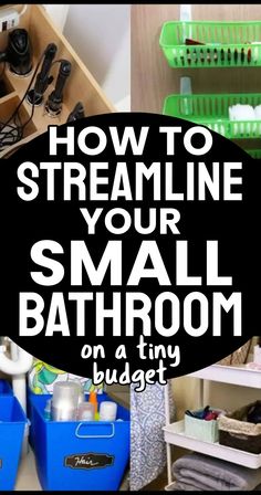 How To Streamline Your Small Bathroom And Get SERIOUSLY Organized (even if you rent!) - Decluttering Your Home and Life Bathrooms Organization, Very Tiny House, Organize A Small Bathroom, Kitchen Clutter Solutions, Bathroom Storage Ideas For Small Spaces, Apartment Bathrooms, Get Seriously Organized, Cheap Drawers, Bathrooms Apartment
