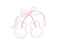 two bunny ears tied together with a bow