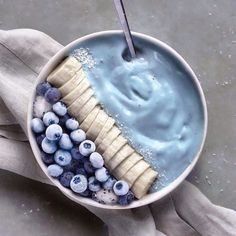 Blue Smoothie, Blue Food, Food Projects, Think Food, Healty Food, Pretty Food