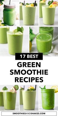 green smoothie recipe with the title overlay