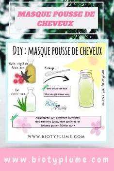 the instructions for how to use diy masque pousse de chevreux