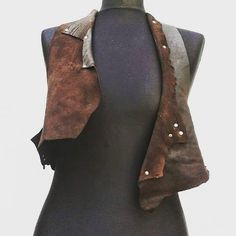 Larp, Africa Burn, Diy Vest, Leather Tops, Leather Clothes, Leather Making, Leather Outfit