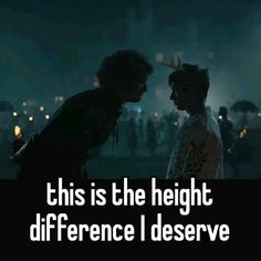 two people standing next to each other with the caption, this is the height differences in