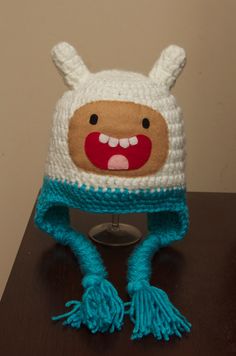 Finn the Human from Adventure Time Crocheted by JessiesPropShop, $34.00 Adventure Time Crafts, Crazy Hat Day, Beginner Crochet Tutorial, Crocheted Hat, Crazy Hats, Crochet Knit Hat