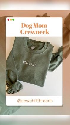 For all the Dog Mamas 🩷🐶🐾 Cozy up with your pup in this embroidered crewneck sweatshirt or wear it out when you can’t bring your dog with you—because you’d rather be home with your dog. Whatever fits your chill style. Dog Mama, Western Outfits, Military Green, Wear It