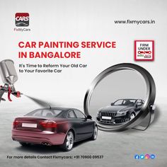 an advertisement for car painting service in bangalore