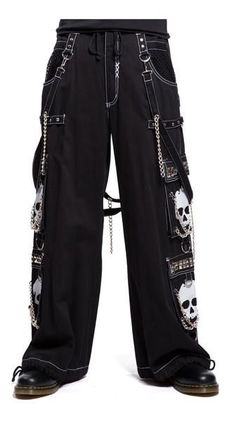 Super Skull Pants Skull Pants, Tripp Pants, Punk Style Outfits, Mode Emo, Alt Clothes, Alt Outfits, Grunge Goth, Estilo Punk, Emo Outfits