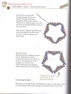 an open book with instructions on how to make beaded bracelets