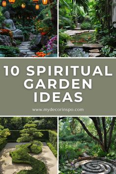 Discover how to create a peaceful sanctuary in your backyard with these spiritual garden ideas. From Zen gardens to meditation benches, find the inspiration to design a serene outdoor retreat. Buddah Theme Garden, Church Garden Ideas, Prayer Garden Ideas Backyards, Prayer Garden Ideas, Zen Garden Design Small, Outdoor Meditation Garden, Diy Statue, Zen Backyard Ideas, Spiritual Garden Ideas