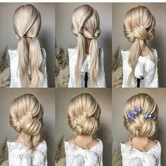 Hair Tutorials For Wedding, Russian Braids, Easy Hair Tutorials, Bridal Hair Tutorial, Ținută Casual, Easy Hair