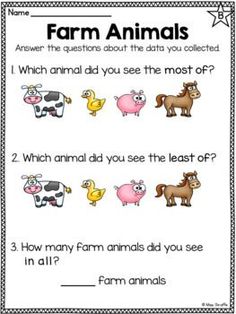 farm animals worksheet with answers