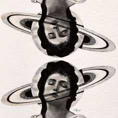 two pictures of the same person with their eyes closed and one has his head in space