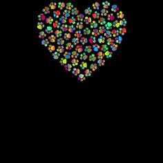 a heart made up of small colorful hearts