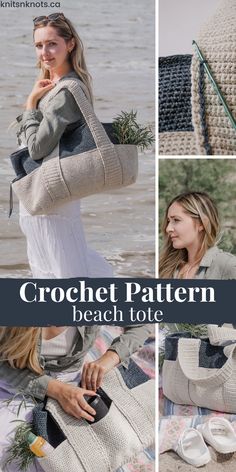 crochet pattern beach tote bag