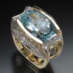 Zirconium Ring, Female Accessories, Pure Gold Jewellery, Aquamarine Jewelry, Women Party, Fabulous Jewelry, Party Jewelry, Size 10 Rings