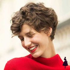 Kort Pixie, Curly Pixie Haircuts, Short Curly Hairstyles For Women, Curly Pixie Cuts, Haircuts For Curly Hair