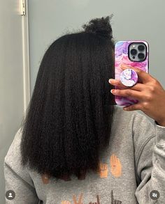 Long Healthy Natural Hair Black Women, Blowout 4c Hair, Afro Blowout, 4c Blowout, Blowout On Natural Hair, Afro Hair Growth, Hair Tiktok, Healthy Black Hair, Coiling Natural Hair