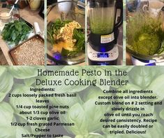 Pampered Chef Blender Recipes, Blender Pesto, Pampered Chef Deluxe Cooking Blender, Blender Meals, Pesto Recipes, Basil Pesto Recipes, Tiny Room