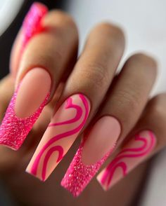 After fur nails, you probably thought that you had seen all the craziest nail art ideas. Barbie Pink Nails, March Nails, Soya Mumu, Her Nails, Nails 2024, Pink Acrylic Nails, Coffin Nails Designs, Fancy Nails