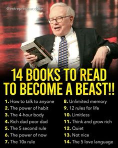 an old man holding a book with instructions on how to become a beast in front of him