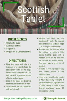 a recipe for scottish tart with instructions on how to make it in the microwave