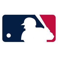 the major league logo is shown in red, white, and blue with an image of a baseball player