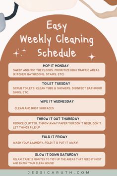 homemaking tips Home Maintenance Tips, Cleaning Schedule Printable, Homemaking Tips, Weekly Cleaning Schedule, Weekly Cleaning