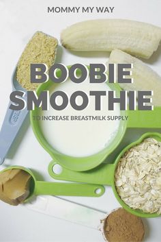 Boobie Smoothie recipe to increase breast milk supply. Lactation Recipes, Peanutbutter Smoothie Recipes, Increase Breastmilk Supply, Breast Milk Supply, Lactation Smoothie, Increase Breastmilk, Breastfeeding Foods, Increase Milk Supply, Breastmilk Supply