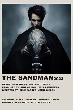 the sandman 2012 movie poster with text in english and spanish, featuring a man holding a helmet