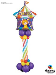 an inflatable balloon with a circus theme