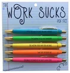 Set of 5 black ink pens. Never too early to start dreading Monday. I'm starting to feel sick tomorrow. This meeting could have been an email. Same shit different day. Personally victimized by my daily alarm. White Ink, Inked Shop, Feeling Sick, Pen Sets, Last Call, Alarm Clock, Coupon Codes, Pen And Ink, All The Colors