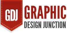 the logo for graphic design junction, which is designed to look like a red tie