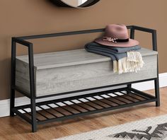 Organizing Shoes, Grey Storage Bench, Shoe Storage Bench Entryway, Bench Entryway, Black Bench, Entryway Shoe Storage, Storage Black, Grey Storage, Hallway Storage