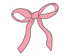 a pink ribbon tied in a bow