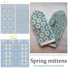 an image of spring mittens made from knitted material