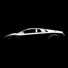 the silhouette of a car on a black background