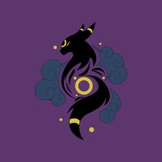 a horse that is standing in the middle of a purple background with circles around it