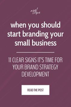 Most entrepreneurs don't consider branding a solution to business problems, but brand strategy development is actually often the best place to start. Unless you have clarity on exactly what you do, how you do it differently than anyone else, who you do it for, and why any of it matters, it's impossible to have direction in business. So when should you start building your brand as an entrepreneur? Read on to find out! How to Create a Brand | Branding Your Business | Business Branding Building A Personal Brand, Business Problems, Branding Your Business, Build Your Brand, Creating A Brand, Brand Strategy, Grow Business, Business Branding, Personal Branding