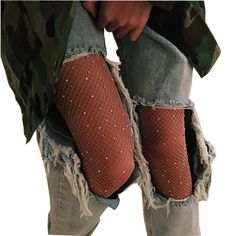 Women Sexy Crystal Rhinestones Fishnet Tights Stockings Female Slim Sexy Pantyhose Stockings Hosiery lenceria erotica mujer sexi Fish Net Tights, Net Tights, Rhinestone Fishnets, Ropa Diy, Thigh High Stockings