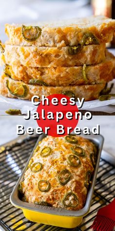 cheesy jalapeno beer bread is an easy and delicious appetizer