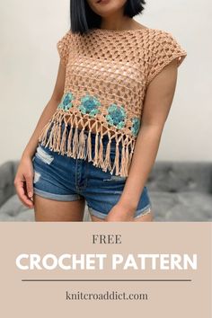 the free crochet top pattern is perfect for summer