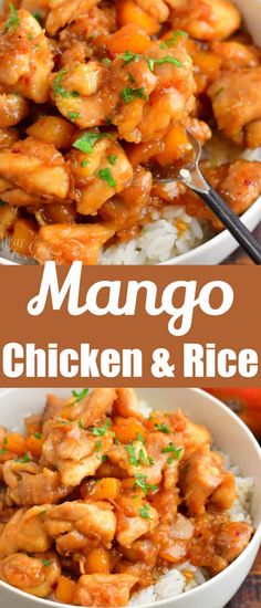 this mango chicken and rice is the perfect meal to make for dinner