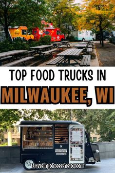 food trucks in milwaukee, wi with text overlay