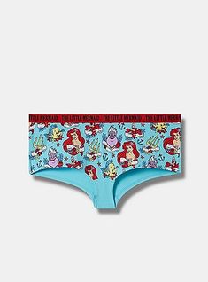 Plus Size Little Mermaid Cotton Mid Rise Boyshort Panty, BLUE MERMAID Deadpool Logo, Resting Face, Metallic Sneakers, Disney Moana, Mermaid Print, Blue Mermaid, Marvel Deadpool, Pop Culture References, Football Tees