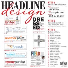 the front page of a magazine with different font and colors