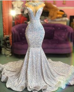 Luxus Abendkleider Lang Glitzer | Abiballkleider Abenmoden Online | Babyonlinedress.de Silver Mermaid Prom Dress, Sequin Prom Dresses Long, Girl Prom, Ruffle Beading, White Mermaid, Prom Girl Dresses, Mermaid Sequin, Sequin Prom Dress, White Prom Dress